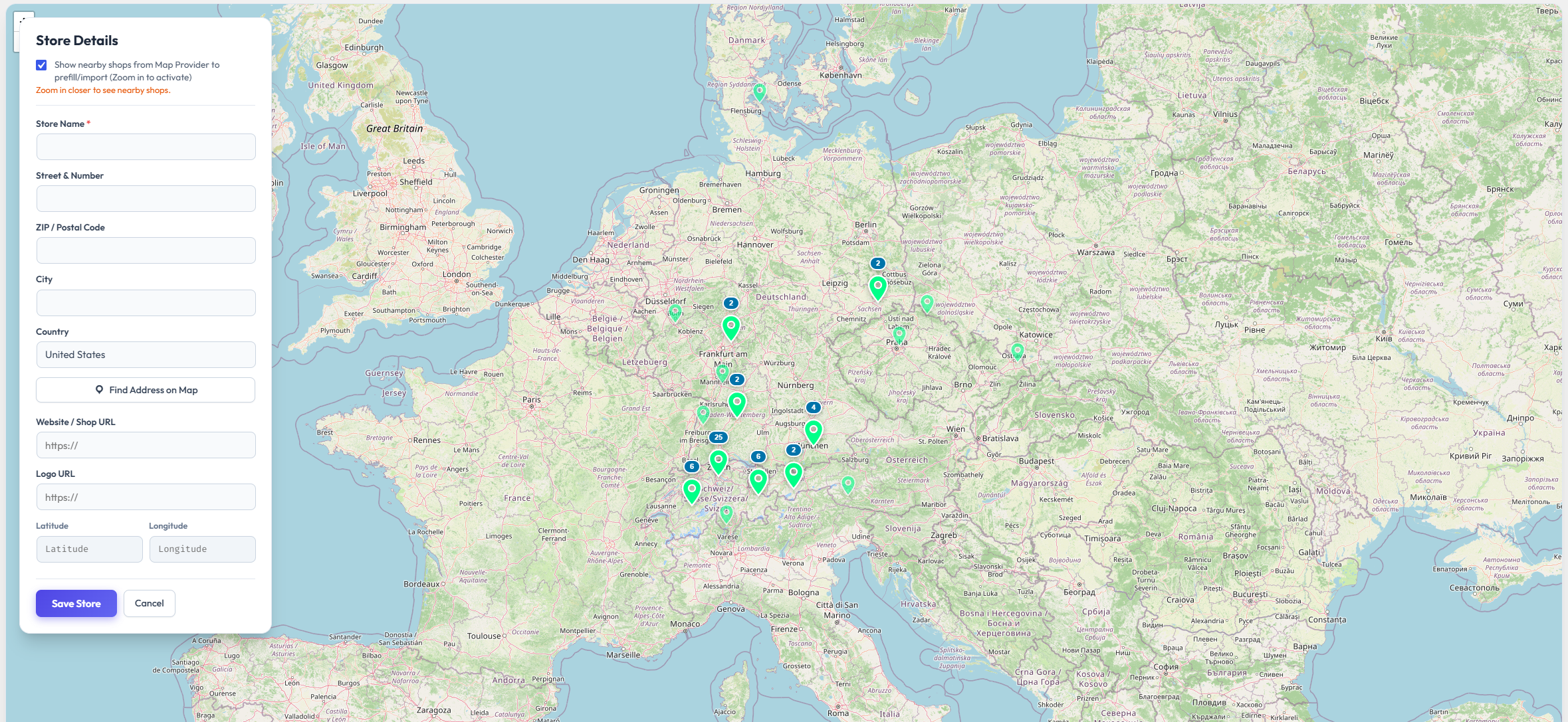 Store Locator New Shop